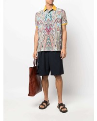 mehrfarbiges Polohemd mit Paisley-Muster von Etro