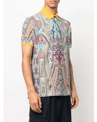 mehrfarbiges Polohemd mit Paisley-Muster von Etro