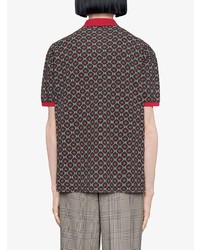 mehrfarbiges Polohemd mit Sternenmuster von Gucci