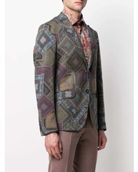 mehrfarbiges Sakko mit geometrischem Muster von Etro