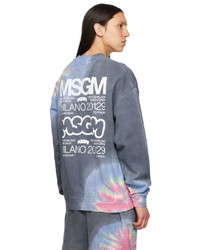 mehrfarbiges Mit Batikmuster Sweatshirt von MSGM