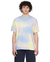 mehrfarbiges Mit Batikmuster T-Shirt mit einem Rundhalsausschnitt von A.P.C.
