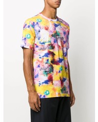 mehrfarbiges Mit Batikmuster T-Shirt mit einem Rundhalsausschnitt von Comme Des Garcons SHIRT