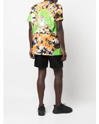 mehrfarbiges Mit Batikmuster T-Shirt mit einem Rundhalsausschnitt von RIPNDIP