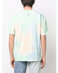 mehrfarbiges Mit Batikmuster T-Shirt mit einem Rundhalsausschnitt von MSGM