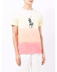 mehrfarbiges Mit Batikmuster T-Shirt mit einem Rundhalsausschnitt von Polo Ralph Lauren