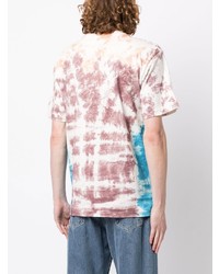mehrfarbiges Mit Batikmuster T-Shirt mit einem Rundhalsausschnitt von MARKET