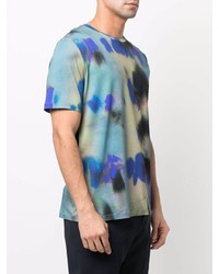 mehrfarbiges Mit Batikmuster T-Shirt mit einem Rundhalsausschnitt von Paul Smith