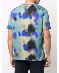 mehrfarbiges Mit Batikmuster T-Shirt mit einem Rundhalsausschnitt von Paul Smith