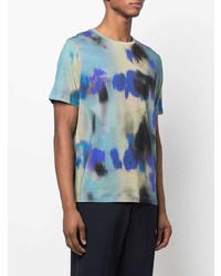 mehrfarbiges Mit Batikmuster T-Shirt mit einem Rundhalsausschnitt von Paul Smith