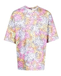 mehrfarbiges Mit Batikmuster T-Shirt mit einem Rundhalsausschnitt von Isabel Marant