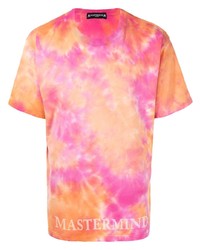mehrfarbiges Mit Batikmuster T-Shirt mit einem Rundhalsausschnitt von Mastermind World