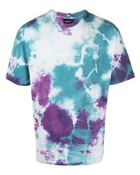 mehrfarbiges Mit Batikmuster T-Shirt mit einem Rundhalsausschnitt von Mauna Kea