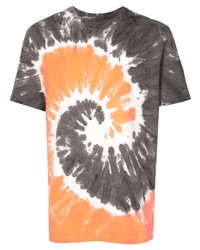 mehrfarbiges Mit Batikmuster T-Shirt mit einem Rundhalsausschnitt von OSKLEN