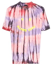 mehrfarbiges Mit Batikmuster T-Shirt mit einem Rundhalsausschnitt von PS Paul Smith