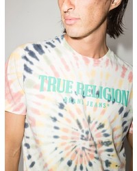 mehrfarbiges Mit Batikmuster T-Shirt mit einem Rundhalsausschnitt von True Religion