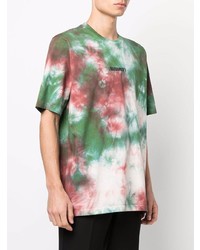 mehrfarbiges Mit Batikmuster T-Shirt mit einem Rundhalsausschnitt von DSQUARED2