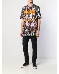 mehrfarbiges Mit Batikmuster T-Shirt mit einem Rundhalsausschnitt von DSQUARED2