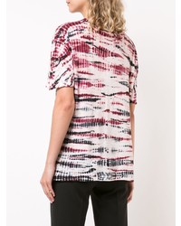 mehrfarbiges Mit Batikmuster T-Shirt mit einem Rundhalsausschnitt von Proenza Schouler
