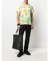 mehrfarbiges Mit Batikmuster T-Shirt mit einem Rundhalsausschnitt von Htc Los Angeles