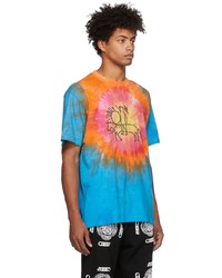 mehrfarbiges Mit Batikmuster T-Shirt mit einem Rundhalsausschnitt von Come Back as a Flower