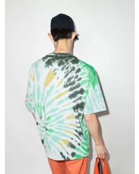 mehrfarbiges Mit Batikmuster T-Shirt mit einem Rundhalsausschnitt von Kenzo