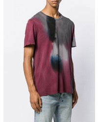 mehrfarbiges Mit Batikmuster T-Shirt mit einem Rundhalsausschnitt von Zadig & Voltaire