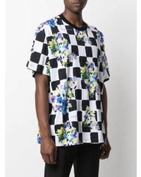mehrfarbiges T-Shirt mit einem Rundhalsausschnitt mit Blumenmuster von Off-White