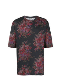 mehrfarbiges T-Shirt mit einem Rundhalsausschnitt mit Blumenmuster von McQ Alexander McQueen