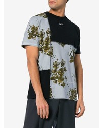 mehrfarbiges T-Shirt mit einem Rundhalsausschnitt mit Blumenmuster von Off-White