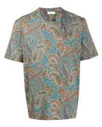 mehrfarbiges T-Shirt mit einem Rundhalsausschnitt mit Paisley-Muster von Etro