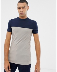 mehrfarbiges T-Shirt mit einem Rundhalsausschnitt von ASOS DESIGN