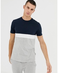 mehrfarbiges T-Shirt mit einem Rundhalsausschnitt von Burton Menswear