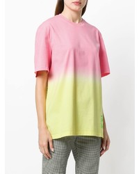 mehrfarbiges T-Shirt mit einem Rundhalsausschnitt von MSGM