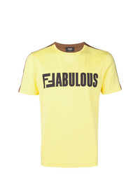 mehrfarbiges T-Shirt mit einem Rundhalsausschnitt von Fendi