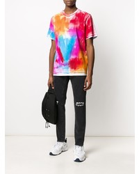 mehrfarbiges T-Shirt mit einem Rundhalsausschnitt von MSGM