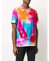 mehrfarbiges T-Shirt mit einem Rundhalsausschnitt von MSGM