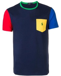 mehrfarbiges T-Shirt mit einem Rundhalsausschnitt von Polo Ralph Lauren
