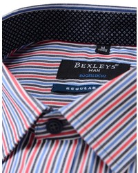 mehrfarbiges vertikal gestreiftes Businesshemd von Bexleys man