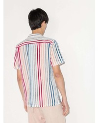 mehrfarbiges vertikal gestreiftes Kurzarmhemd von Orlebar Brown