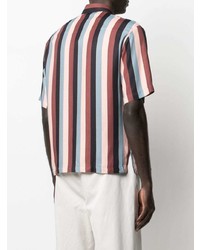 mehrfarbiges vertikal gestreiftes Kurzarmhemd von Sandro Paris