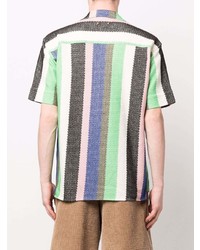 mehrfarbiges vertikal gestreiftes Kurzarmhemd von Andersson Bell