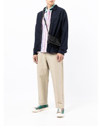 mehrfarbiges vertikal gestreiftes Kurzarmhemd von Polo Ralph Lauren