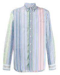 mehrfarbiges vertikal gestreiftes Langarmhemd von Gitman Vintage
