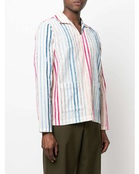 mehrfarbiges vertikal gestreiftes Langarmhemd von Orlebar Brown