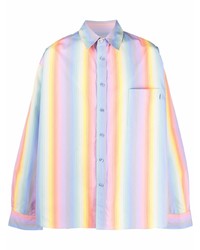 mehrfarbiges vertikal gestreiftes Langarmhemd von Martine Rose