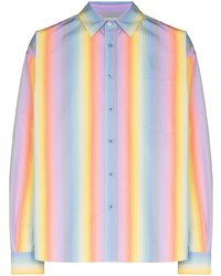 mehrfarbiges vertikal gestreiftes Langarmhemd von Martine Rose