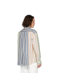 mehrfarbiges vertikal gestreiftes Langarmhemd von JW Anderson