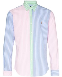mehrfarbiges vertikal gestreiftes Langarmhemd von Polo Ralph Lauren