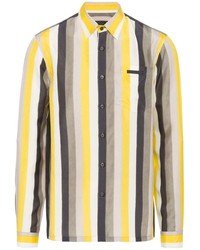 mehrfarbiges vertikal gestreiftes Langarmhemd von Prada